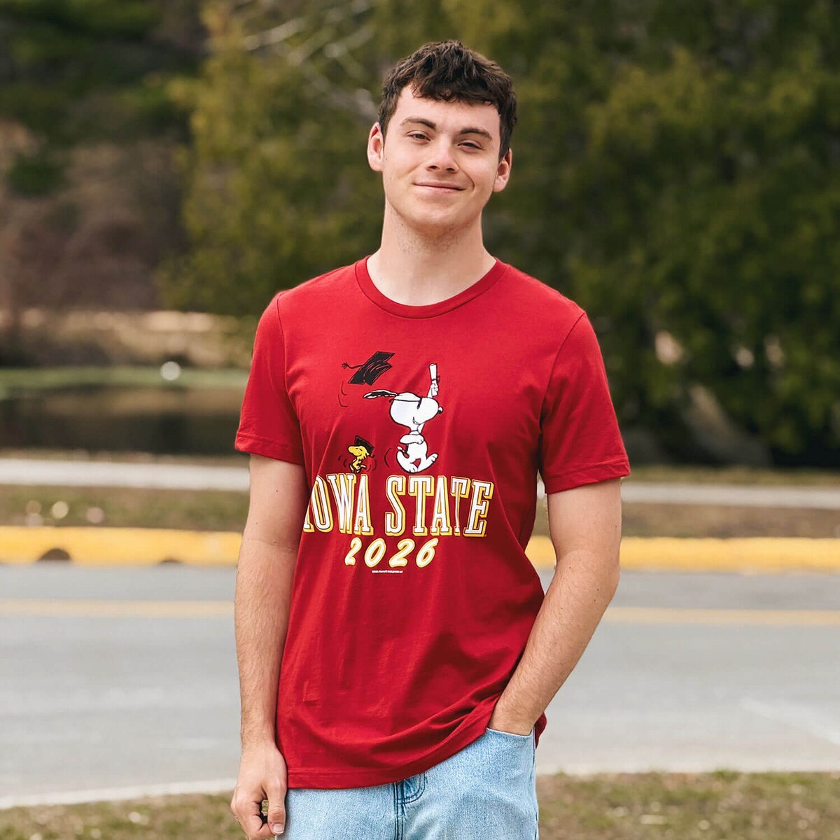 Peanuts X Iowa State Cardinal 2026 Graduation Short Sleeve T-Shirt
